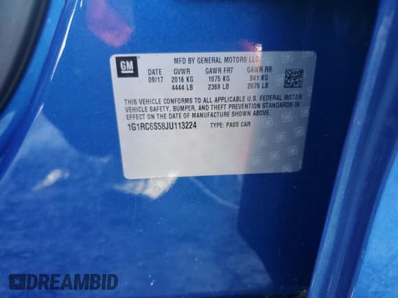 ✅ 2018 Chevrolet Volt LT • VIN: 1G1RC6S58JU113224 • Lot: 56003694. Wystawiony na Copart z przebiegiem 45 996 mil. Bezpłatny archiwum sprzedaży aukcyjnych z USA i szczegółowy raport historii pojazdu na DreamBid. Zdjęcie 12.