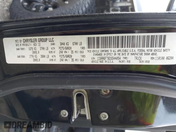 ✅ 2013 Ram 1500 Express • VIN: 1C6RR6FT8DS544054 • Lot: 43737163. Listed on IAAI with 156,224 mi. Free auction sales archive from the USA and detailed vehicle history report at DreamBid. Image 9.