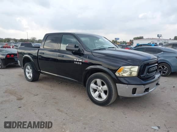 2014 Ram 1500 Big Horn with VIN 1C6RR7LM5ES385563, listed as a IAAI auction lot 43540358 with 184,258 mi miles and . Bid and sale history available at DreamBid. Image 1.