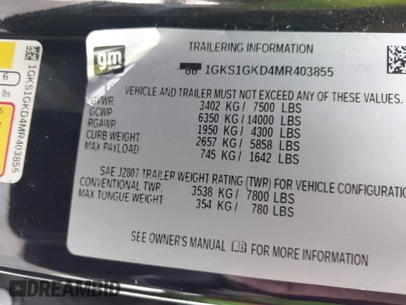 ✅ 2021 GMC Yukon XL SLT • VIN: 1GKS1GKD4MR403855 • Lot: 43620843. Listed on IAAI with 236,097 mi. Free auction sales archive from the USA and detailed vehicle history report at DreamBid. Image 9.