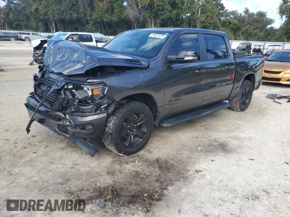 ✅ 2021 Ram 1500 Big Horn • VIN: 1C6RREFT1MN628919 • Лот: 91821075. Опубликован ранее на Copart с пробегом 62 342 миль. Бесплатный доступ к архиву аукционных продаж из США и подробный отчёт об истории автомобиля на DreamBid. Изображение 1.