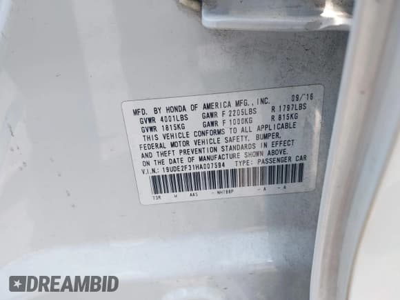 ✅ 2017 Acura ILX • VIN: 19UDE2F31HA007594 • Lot: 42922373. Wystawiony na IAAI z przebiegiem 93 935 mil. Bezpłatny archiwum sprzedaży aukcyjnych z USA i szczegółowy raport historii pojazdu na DreamBid. Zdjęcie 9.