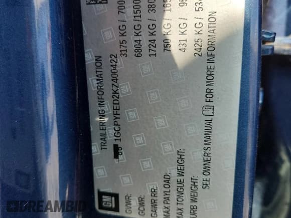 ✅ 2019 Chevrolet Silverado 1500 LT Trail Boss • VIN: 1GCPYFED2KZ400422 • Lot: 89499205. Wystawiony na Copart z przebiegiem 62 336 mil. Bezpłatny archiwum sprzedaży aukcyjnych z USA i szczegółowy raport historii pojazdu na DreamBid. Zdjęcie 12.