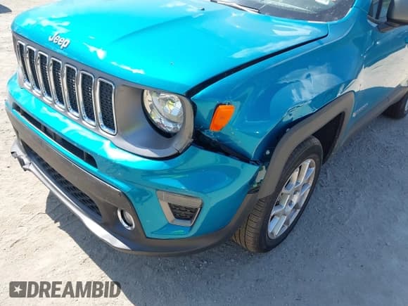 ✅ 2021 Jeep Renegade Limited • VIN: ZACNJDD14MPN34967 • Lot: 43137341. Listed on IAAI with 23,254 mi. Free auction sales archive from the USA and detailed vehicle history report at DreamBid. Image 6.