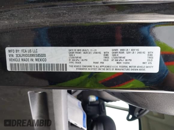 ✅ 2021 Ram ProMaster Cargo • VIN: 3C6LRVDG8ME585020 • Lot: 42601543. Listed on IAAI with 29,150 mi. Free auction sales archive from the USA and detailed vehicle history report at DreamBid. Image 9.