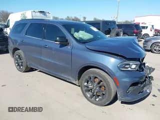 2021 Dodge Durango GT with VIN 1C4RDHDG2MC803947, listed as a IAAI auction lot 41665137 with 57,893 mi miles and . Bid and sale history available at DreamBid. Image 1.