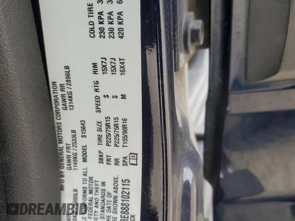 2008 Chevrolet Colorado 1LT with VIN 1GCCS13E888102115, listed as a Copart auction lot 82332665 with 185,108 mi miles and Salvage title. Bid and sale history available at DreamBid. Image 12.