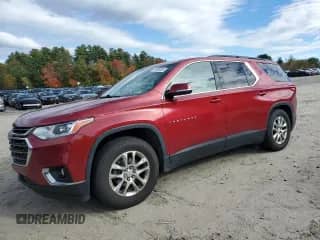 2019 Chevrolet Traverse LT Cloth z VIN 1GNEVGKW2KJ221654, wystawiony jako Copart lot #87098395 z przebiegiem 109 780 mil mil oraz Szkoda całkowita • Salvage title. Historia ofert i sprzedaży dostępna na DreamBid. Obrazek 1.