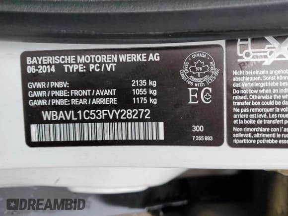 ✅ 2015 BMW X1 xDrive28i • VIN: WBAVL1C53FVY28272 • Лот: 67999005. Опубликован ранее на Copart с пробегом 155 599 миль. Бесплатный доступ к архиву аукционных продаж из США и подробный отчёт об истории автомобиля на DreamBid. Изображение 13.