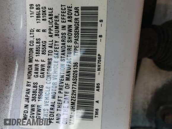 ✅ 2010 Honda Insight EX • VIN: JHMZE2H77AS026136 • Lot: 62879054. Wystawiony na Copart z przebiegiem 132 823 mil. Bezpłatny archiwum sprzedaży aukcyjnych z USA i szczegółowy raport historii pojazdu na DreamBid. Zdjęcie 15.