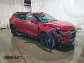 2019 Chevrolet Blazer RS with VIN 3GNKBJRS2KS684808, listed as a Copart auction lot 71349314 with 63,641 mi miles and Salvage title. Bid and sale history available at DreamBid. Image 4.