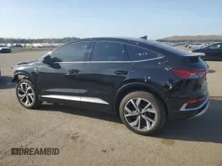 ✅ 2023 Audi Q4 e-tron Sportback Premium Plus • VIN: WA132BFZ3PP051514 • Lot: 46347494. Listed on Copart with 5,110 mi. Free auction sales archive from the USA and detailed vehicle history report at DreamBid. Image 2.