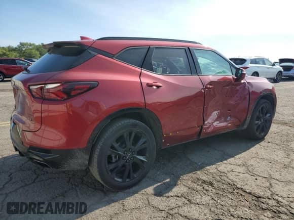 2022 Chevrolet Blazer RS with VIN 3GNKBKRS3NS113113, listed as a Copart auction lot 69776294 with 25,519 mi miles and Salvage title. Bid and sale history available at DreamBid. Image 3.