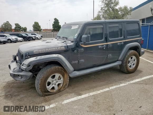 ✅ 2021 Jeep Wrangler Unlimited Sport • VIN: 1C4HJXDN6MW525551 • Lot: 53987625. Listed on Copart with 86,366 mi. Free auction sales archive from the USA and detailed vehicle history report at DreamBid. Image 1.