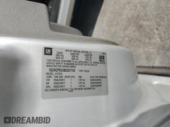 ✅ 2011 Chevrolet Silverado 1500 Work Truck • VIN: 1GCNCPEX3BZ357733 • Lot: 91077975. Listed on Copart with 125,176 mi. Free auction sales archive from the USA and detailed vehicle history report at DreamBid. Image 12.