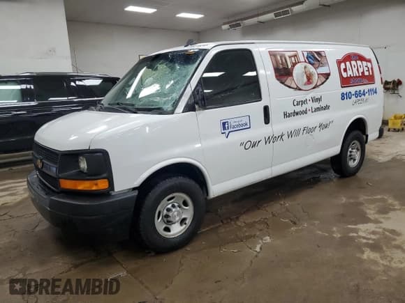 ✅ 2017 Chevrolet Express Cargo • VIN: 1GCWGAFF2H1345821 • Lot: 80518245. Listed on Copart with 196,096 mi. Free auction sales archive from the USA and detailed vehicle history report at DreamBid. Image 1.