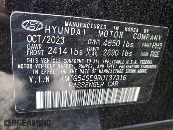 ✅ 2024 Genesis G70 Sport Advanced • VIN: KMTG54SE9RU137316 • Lot: 84391445. Listed on Copart with 26,285 mi. Free auction sales archive from the USA and detailed vehicle history report at DreamBid. Image 13.