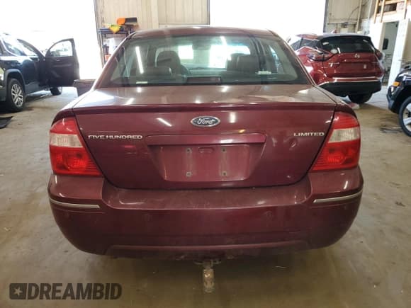 ✅ 2006 Ford Five Hundred Limited • VIN: 1FAHP25176G132450 • Lot: 81757595. Wystawiony na Copart z przebiegiem 136 926 mil. Bezpłatny archiwum sprzedaży aukcyjnych z USA i szczegółowy raport historii pojazdu na DreamBid. Zdjęcie 6.