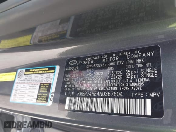 ✅ 2022 Hyundai Palisade Calligraphy • VIN: KM8R74HE4NU367604 • Лот: 42487136. Опубликован ранее на IAAI с пробегом 86 762 миль. Бесплатный доступ к архиву аукционных продаж из США и подробный отчёт об истории автомобиля на DreamBid. Изображение 9.