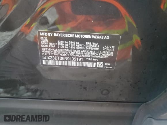 ✅ 2022 BMW X4 xDrive30i • VIN: 5UX33DT06N9L35191 • Lot: 68787115. Wystawiony na Copart z przebiegiem 60 488 mil. Bezpłatny archiwum sprzedaży aukcyjnych z USA i szczegółowy raport historii pojazdu na DreamBid. Zdjęcie 14.