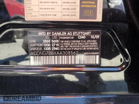 ✅ 2010 Mercedes-Benz S 550 • VIN: WDDNG7BBXAA308562 • Lot: 67060454. Wystawiony na Copart z przebiegiem 101 780 mil. Bezpłatny archiwum sprzedaży aukcyjnych z USA i szczegółowy raport historii pojazdu na DreamBid. Zdjęcie 14.