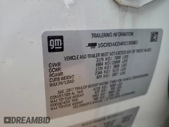✅ 2024 Chevrolet Silverado 1500 Work Truck • VIN: 1GCRDAED4RZ199883 • Lot: 94046705. Wystawiony na Copart z przebiegiem 40 325 mil. Bezpłatny archiwum sprzedaży aukcyjnych z USA i szczegółowy raport historii pojazdu na DreamBid. Zdjęcie 12.