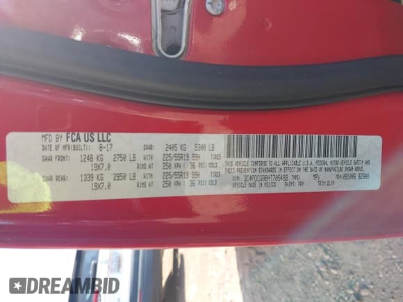 ✅ 2017 Dodge Journey Crossroad Plus • VIN: 3C4PDCGB8HT705493 • Лот: 42497664. Опубликован ранее на IAAI с пробегом 170 556 миль. Бесплатный доступ к архиву аукционных продаж из США и подробный отчёт об истории автомобиля на DreamBid. Изображение 9.