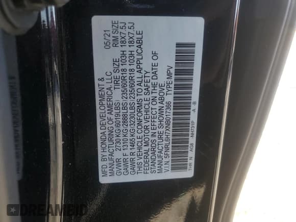 ✅ 2022 Honda Odyssey EX-L • VIN: 5FNRL6H7XNB017366 • Lot: 92239745. Listed on Copart with 41,240 mi. Free auction sales archive from the USA and detailed vehicle history report at DreamBid. Image 13.