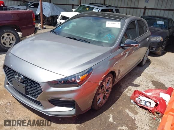 ✅ 2020 Hyundai Elantra N Line • VIN: KMHH55LC3LU133478 • Lot: 42366522. Listed on IAAI with 82,320 mi. Free auction sales archive from the USA and detailed vehicle history report at DreamBid. Image 2.