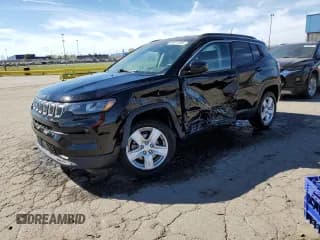✅ 2022 Jeep Compass Latitude • VIN: 3C4NJDBB6NT217572 • Lot: 84811385. Listed on Copart with 26,375 mi. Free auction sales archive from the USA and detailed vehicle history report at DreamBid. Image 1.
