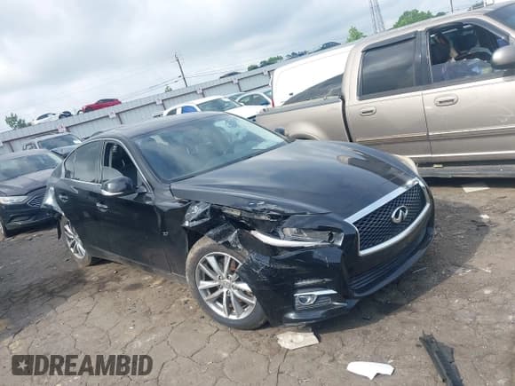 ✅ 2014 Infiniti Q50 • VIN: JN1BV7AP7EM677449 • Lot: 42278173. Listed on IAAI with 116,357 mi. Free auction sales archive from the USA and detailed vehicle history report at DreamBid. Image 1.