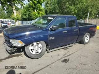 2016 Ram 1500 Express with VIN 1C6RR7FG0GS409762, listed as a Copart auction lot 59237055 with 75,307 mi miles and Salvage title. Bid and sale history available at DreamBid. Image 1.