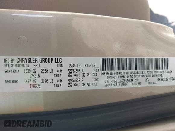 ✅ 2014 Chrysler Town & Country Touring L 30th Anniversary • VIN: 2C4RC1CG5ER464668 • Лот: 42232542. Опубликован ранее на IAAI с пробегом 78 437 миль. Бесплатный доступ к архиву аукционных продаж из США и подробный отчёт об истории автомобиля на DreamBid. Изображение 9.