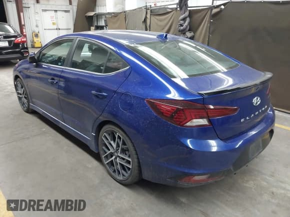 ✅ 2019 Hyundai Elantra Sport • VIN: KMHD04LB7KU835283 • Lot: 43320865. Listed on IAAI with 42,546 mi. Free auction sales archive from the USA and detailed vehicle history report at DreamBid. Image 3.