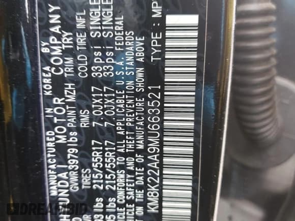 ✅ 2021 Hyundai Kona SEL • VIN: KM8K22AA9MU663521 • Лот: 39726064. Опубликован ранее на Copart с пробегом 15 536 миль. Бесплатный доступ к архиву аукционных продаж из США и подробный отчёт об истории автомобиля на DreamBid. Изображение 13.