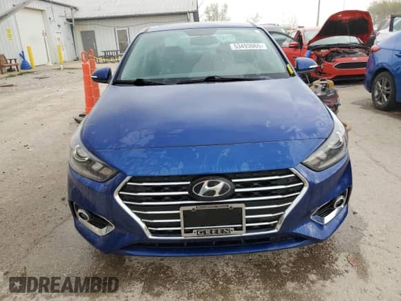 2021 Hyundai Accent Limited with VIN 3KPC34A6XME152699, listed as a Copart auction lot 53493065 with 74,021 mi miles and Salvage title. Bid and sale history available at DreamBid. Image 5.