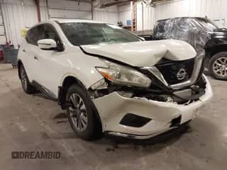 2017 Nissan Murano S with VIN 5N1AZ2MG7HN151053, listed as a IAAI auction lot 43483730 with 110,549 mi miles and . Bid and sale history available at DreamBid. Image 1.