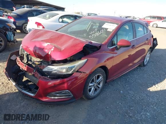 2018 Chevrolet Cruze LT with VIN 3G1BD6SMXJS558604, listed as a IAAI auction lot 41048285 with Not provided miles and . Bid and sale history available at DreamBid. Image 18.