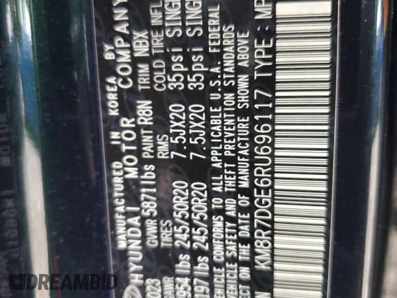 2024 Hyundai Palisade Calligraphy with VIN KM8R7DGE6RU696117, listed as a Copart auction lot 63986934 with 7,561 mi miles and Salvage title. Bid and sale history available at DreamBid. Image 13.