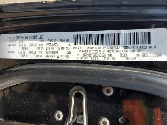 ✅ 2011 Ram 1500 Sport • VIN: 1D7RV1CT7BS516986 • Lot: 60563765. Listed on Copart with 218,685 mi. Free auction sales archive from the USA and detailed vehicle history report at DreamBid. Image 12.