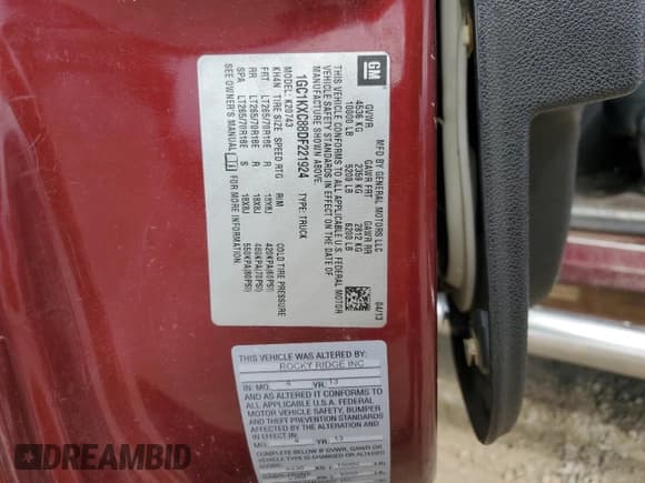 ✅ 2013 Chevrolet Silverado 2500HD LT • VIN: 1GC1KXC88DF221924 • Lot: 70194175. Wystawiony na Copart z przebiegiem 272 346 mil. Bezpłatny archiwum sprzedaży aukcyjnych z USA i szczegółowy raport historii pojazdu na DreamBid. Zdjęcie 12.