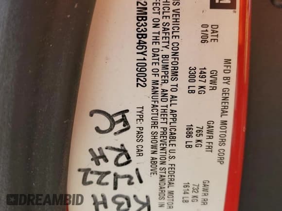 ✅ 2006 Pontiac Solstice • VIN: 1G2MB33B46Y109022 • Lot: 77345184. Wystawiony na Copart z przebiegiem 169 304 mil. Bezpłatny archiwum sprzedaży aukcyjnych z USA i szczegółowy raport historii pojazdu na DreamBid. Zdjęcie 12.