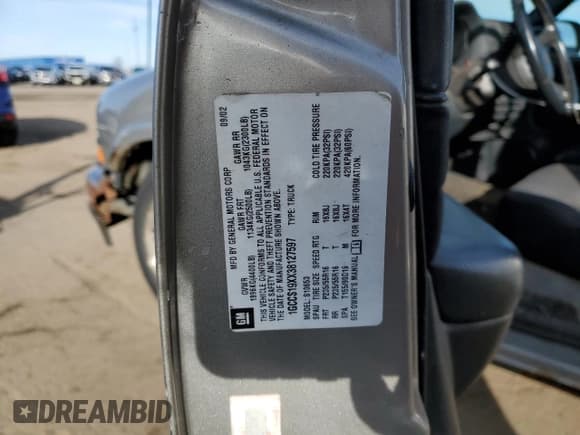 ✅ 2003 Chevrolet S-10 LS • VIN: 1GCCS19XX38127597 • Лот: 50367235. Опубликован ранее на Copart с пробегом 169 778 миль. Бесплатный доступ к архиву аукционных продаж из США и подробный отчёт об истории автомобиля на DreamBid. Изображение 12.