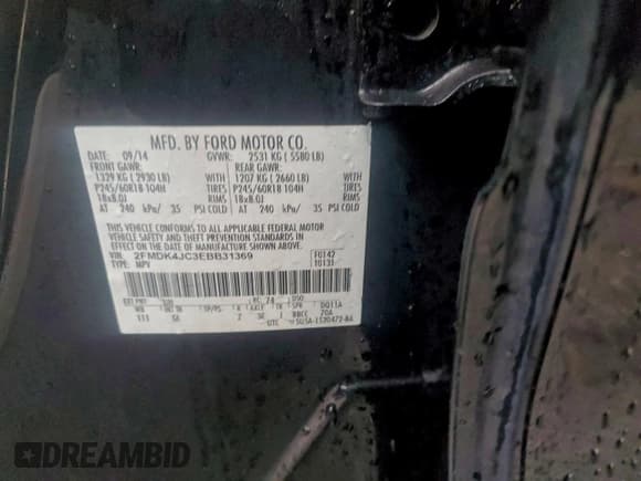 ✅ 2014 Ford Edge SEL • VIN: 2FMDK4JC3EBB31369 • Lot: 96646975. Wystawiony na Copart z przebiegiem 108 259 mil. Bezpłatny archiwum sprzedaży aukcyjnych z USA i szczegółowy raport historii pojazdu na DreamBid. Zdjęcie 13.