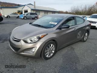 ✅ 2014 Hyundai Elantra SE • VIN: 5NPDH4AE3EH464387 • Lot: 89513465. Listed on Copart with 53,528 mi. Free auction sales archive from the USA and detailed vehicle history report at DreamBid. Image 1.