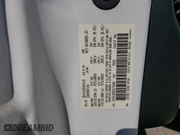 ✅ 2005 Dodge 1500 SLT • VIN: 1D7HA18D05S172480 • Лот: 71038404. Опубликован ранее на Copart с пробегом 156 779 миль. Бесплатный доступ к архиву аукционных продаж из США и подробный отчёт об истории автомобиля на DreamBid. Изображение 12.