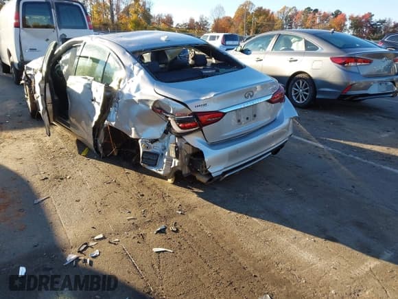 ✅ 2019 Infiniti Q50 Red Sport 400 • VIN: JN1FV7AP8KM760174 • Lot: 43611895. Listed on IAAI with Not provided. Free auction sales archive from the USA and detailed vehicle history report at DreamBid. Image 3.