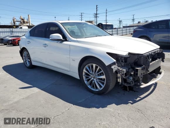 ✅ 2018 Infiniti Q50 Luxe • VIN: JN1EV7APXJM353936 • Lot: 56296925. Listed on Copart with 57,544 mi. Free auction sales archive from the USA and detailed vehicle history report at DreamBid. Image 4.