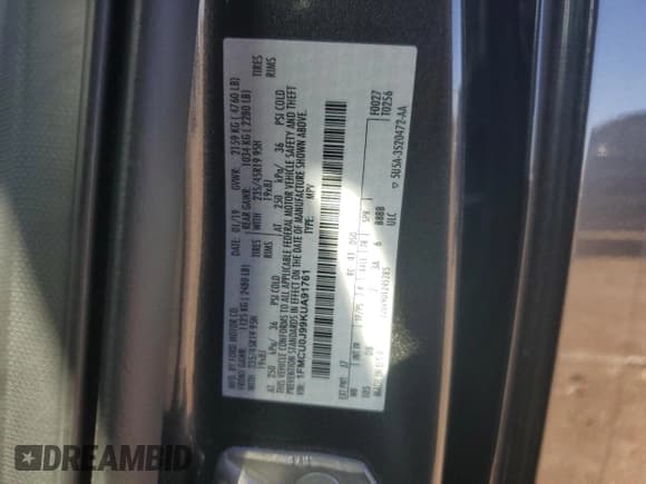 ✅ 2019 Ford Escape Titanium • VIN: 1FMCU0J99KUA91761 • Лот: 51874095. Опубликован ранее на Copart с пробегом 98 211 миль. Бесплатный доступ к архиву аукционных продаж из США и подробный отчёт об истории автомобиля на DreamBid. Изображение 14.