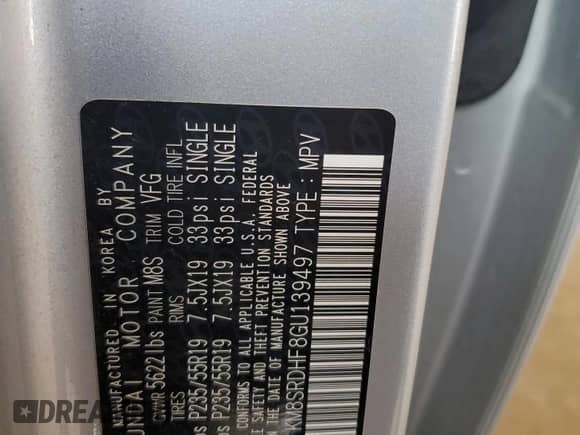 2016 Hyundai Santa Fe SE z VIN KM8SRDHF8GU139497, wystawiony jako Copart lot #84723565 z przebiegiem 82 931 mil mil oraz Szkoda całkowita • Salvage title. Historia ofert i sprzedaży dostępna na DreamBid. Obrazek 13.